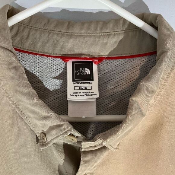 Men’s The North Face Button Down Utility Oxford Shirt Shacket, khaki, XL - Picture 10 of 16